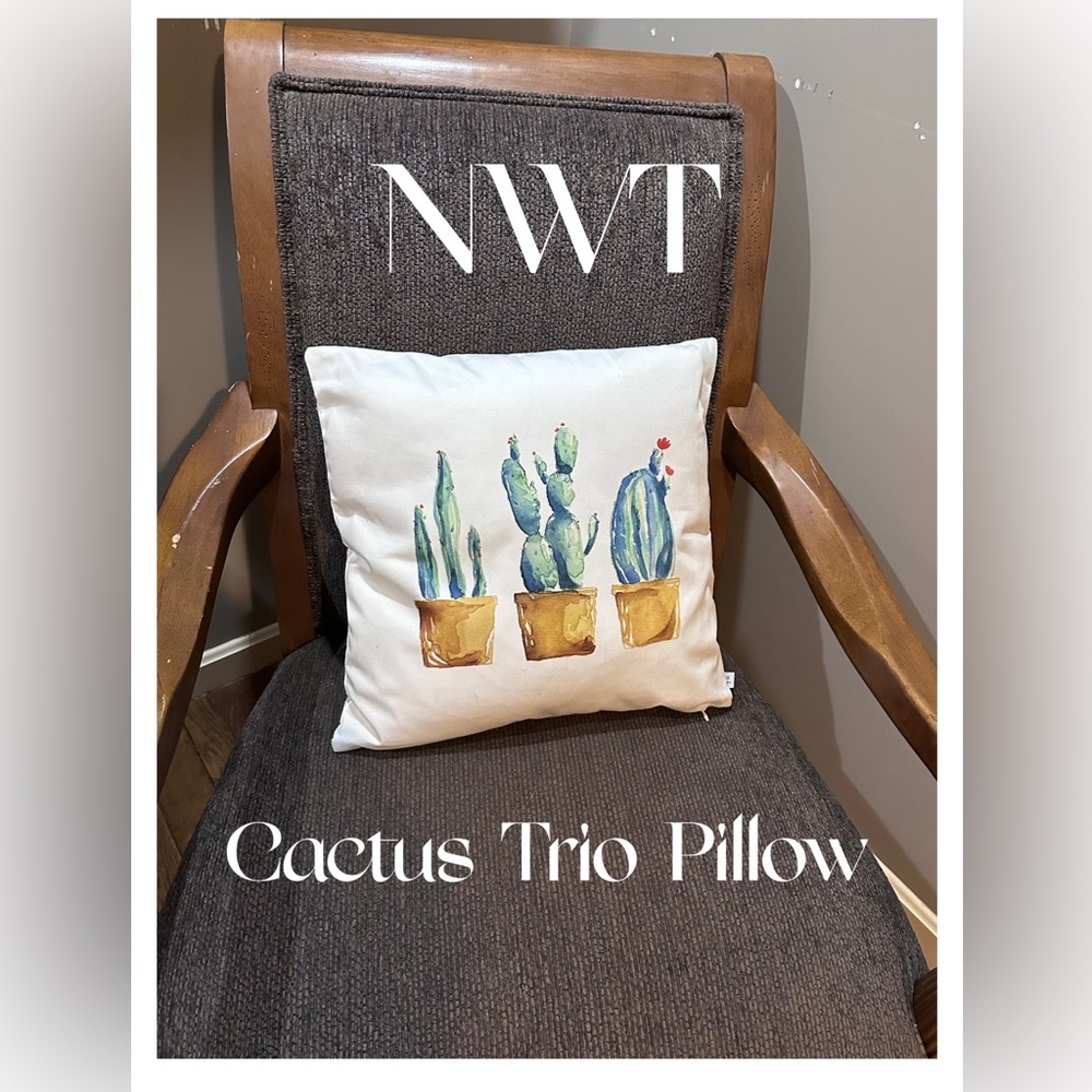 Cactus Trio Decor Pillow NEW WITH TAGS!